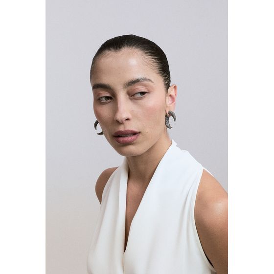 Brinco Cosmos Safari Strass Classics Prata Boho 2